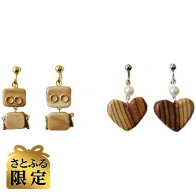 ふるさと納税 国立市 [さとふる限定]イヤリング(2種類(ロボット型/ハート型)Set)