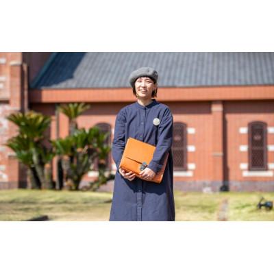 ふるさと納税 姫路市 0523 シンプルな本革クラッチバッグ(B5サイズ)(キャメル)[53657318]の画像