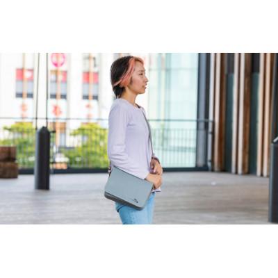 ふるさと納税 姫路市 姫路レザーのシンプルなミニショルダーバッグ　A5　チャコールグレー[53656178]の画像