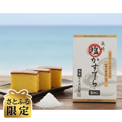 ふるさと納税 島原市 [さとふる限定]長崎塩かすてら4本セット[かすてら窯元 文旦堂]