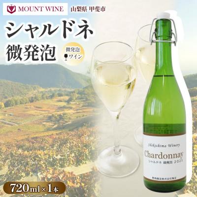 ふるさと納税 甲斐市 シャルドネ 微発泡 720ml×1本 辛口 マウントワイン 国産 自家栽培 敷島醸造