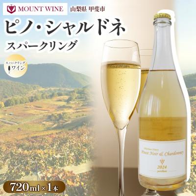 ふるさと納税 甲斐市 ピノ・シャルドネ スパークリング 720ml×1本 辛口 マウントワイン 国産 自家栽培 敷島醸造