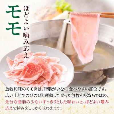 ふるさと納税 宮崎市 ≪放牧和豚≫ モモ しゃぶしゃぶ専用[薄霧スライス]300g