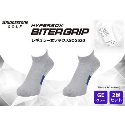 ふるさと納税 加古川市 ブリヂストン ゴルフ 2足セット アンクル バイターグリップソックス SOG521 グレー