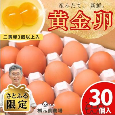 ふるさと納税 涌谷町 [さとふる限定]産みたて新鮮卵 30個入り ※二黄卵3個以上入り!※沖縄・離島への配送不可