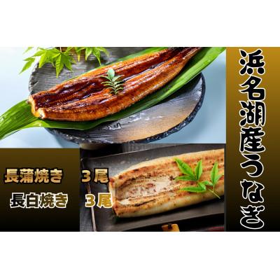 ふるさと納税 浜松市 浜名湖産うなぎ 長蒲焼き3尾 白焼き3尾 一度で二つの味を堪能! 個包装パック タレ・山椒付き