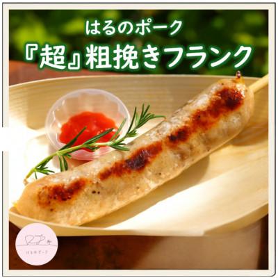 ふるさと納税 浜松市 はるのフランク 国産豚肉あらびきフランクフルト 3本入×1パック