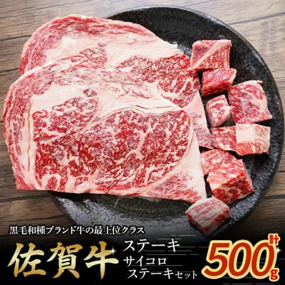 ふるさと納税 太良町 佐賀牛ロースステーキ・サイコロステーキセット 計500g(太良町) [PE4]