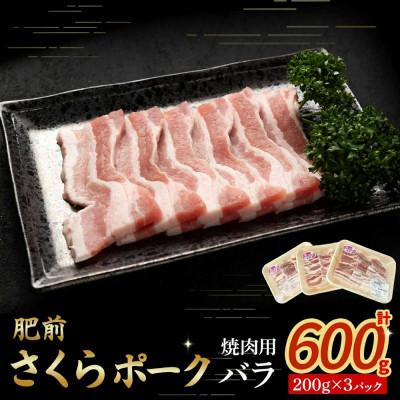 ふるさと納税 太良町 肥前さくらポーク バラ肉 焼肉用 計600g(太良町) [N264]