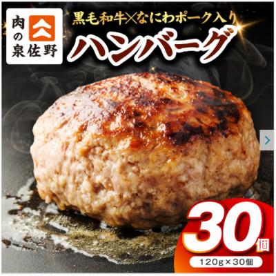 ふるさと納税 泉佐野市 肉の泉佐野 ハンバーグ 30個(合計3.6kg)黒毛和牛×なにわポーク入り