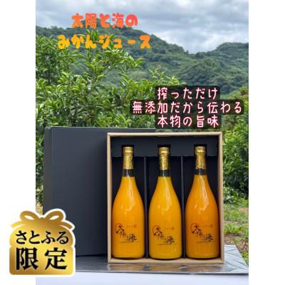 ふるさと納税 八幡浜市 [さとふる限定]太陽と海のみかんジュース2種飲み比べ 3本セット[73-10]