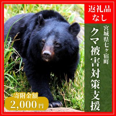 ふるさと納税 七ヶ宿町 [返礼品なし]クマ被害対策支援(宮城県七ヶ宿町) 2,000円