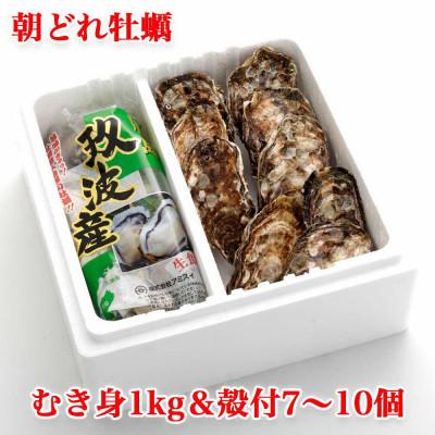 ふるさと納税 大竹市 オレの牡蠣 アミスイ 生牡蠣むき身&amp;殻付 Aセット