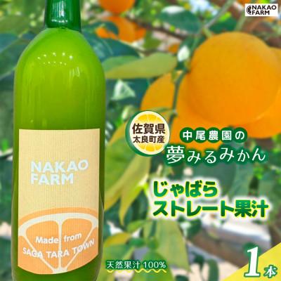ふるさと納税 太良町 中尾農園の夢みるみかん じゃばらストレート果汁 1本 [MA11×1](太良町)
