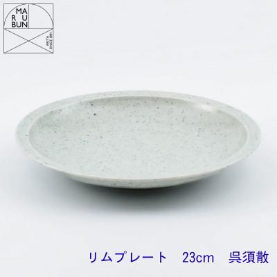 ふるさと納税 有田町 [有田焼]リムプレート 23cm 呉須散(まるぶん)A18-277(有田町)