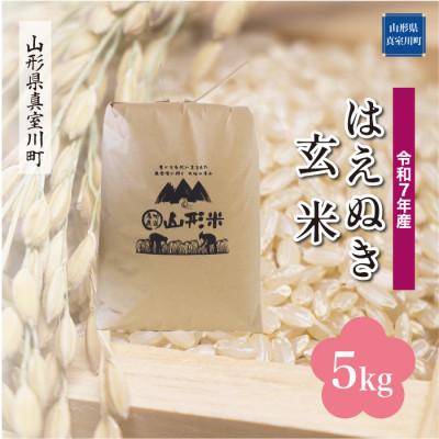 ふるさと納税 真室川町 [令和7年産米] はえぬき[玄米]5kg(5kg×1袋)◆KR7H05M-G