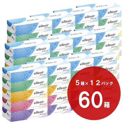 ふるさと納税 富士宮市 エリエール ティシュー 180組×5箱×12パック (60箱) | 
