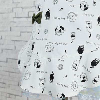 ふるさと納税 小郡市 ねこ柄フリルエプロン(子供用) ラブリーグレイス[No5354-0919]_2