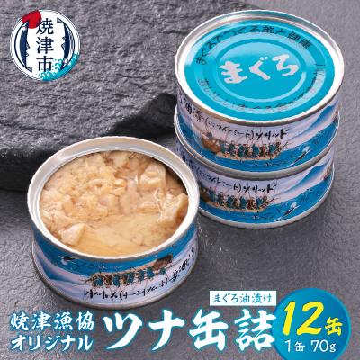 ふるさと納税 焼津市 焼津漁協オリジナルツナ缶詰(まぐろ油漬け)12缶入(a12-163)