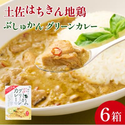 ふるさと納税 室戸市 土佐はちきん地鶏グリーンカレー180g×6個セット レトルトカレー レトルト食品