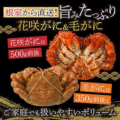 ふるさと納税 根室市 花咲がに4尾、毛がに4尾セット D-54006_1