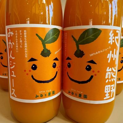 ふるさと納税 熊野市 湊農園のみかん搾っただけ!【紀州熊野みかんジュース】1000ml×12本 段ボール箱の画像