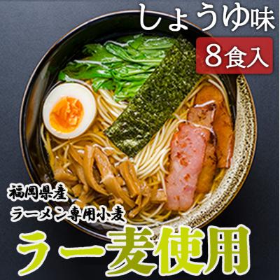 ふるさと納税 小郡市 ラーメン 福岡県産 ラー麦使用 しょうゆラーメン 8食入 たなばたの里[No5354-0383]