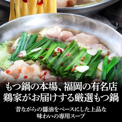 ふるさと納税 古賀市 【匠家】「鶏家」の特選もつ鍋セット(3〜4人前×3セット)_1