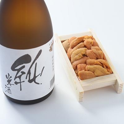 ふるさと納税 釧路市 福司北海道産米純米酒とバフンうに折60g