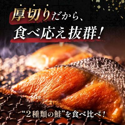 ふるさと納税 釧路市 【極旨】紅鮭・銀鮭厚切り食べくらべセット ふるさと納税 鮭 F4F-0924