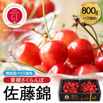 ふるさと納税 東根市 [先行受付]先取り! 2024年産 GI「東根さくらんぼ」無加温ハウス栽培 佐藤錦800gバラ詰め