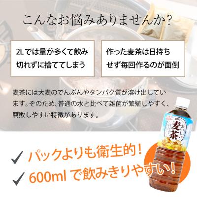 ふるさと納税 室戸市 [年6回定期便]おいしい麦茶600ml お茶の定期便 ペットボトル飲料 ドリンク ミネラル入り