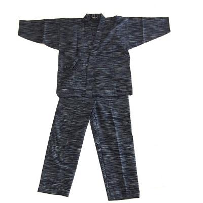 ふるさと納税 江府町 弓浜絣 作務衣 上下セット(大山ブランド会)米子高島屋 1112-AK6 0374