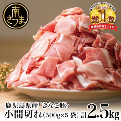 ふるさと納税 南さつま市 [鹿児島県産]畜産王国の「きなこ豚」小間切れ2.5kg(500g×5袋) スターゼン 南さつま市