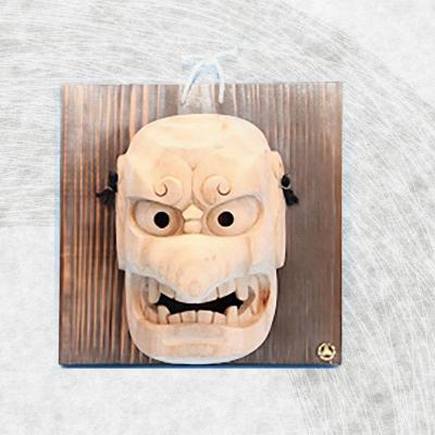 高千穂神楽面 延岡工芸製 木製 セット 約25×19cm 厄除け 開運 ふるさと納税 高千穂町 高千穂神楽面(手力雄命・白木) : さとふる