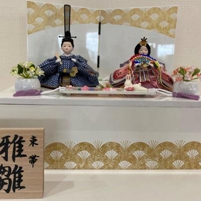 ふるさと納税 三条市 [隆和堂] お雛様 雛人形(ひな人形) 11号白金彩収納飾りセット 211PF02【256P001】の画像
