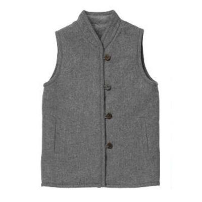 ふるさと納税 横瀬町 メリノン「やわらかベスト」Mサイズ グレー