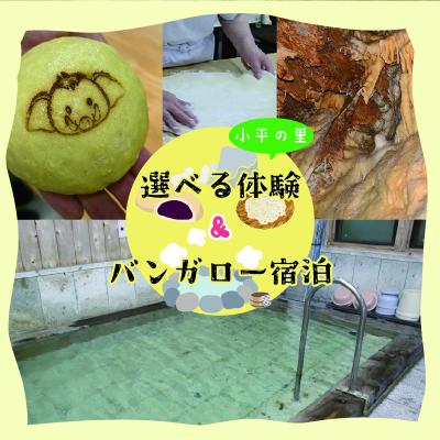 ふるさと納税 みどり市 小平の里満喫ツアー 選べる体験&amp;バンガロー宿泊 2名様[98]