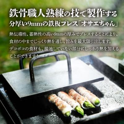 ふるさと納税 下呂市 鉄板プレス「オサエちゃん」角大 (厚さ9mm)【58-1】_1