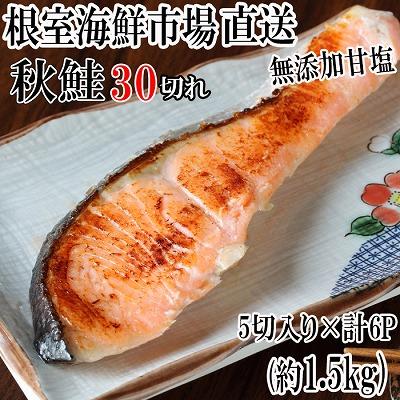 ふるさと納税 根室市 秋鮭切身5切×6P(計30切、約1.5kg)