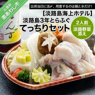 ふるさと納税 南あわじ市 淡路島3年とらふぐ「てっちり」淡路野菜添えセット(2人前)◆期間限定~3/15