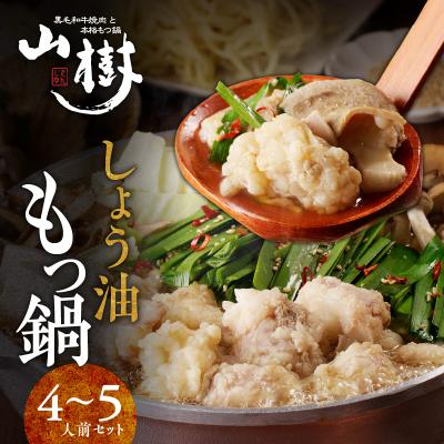 有名人芸能人 ふるさと納税 4 5人前セット 047r11 山樹の本格しょう油もつ鍋 小牧市 ふるさと納税 もつ鍋 小牧市 お取り寄せ鍋セット