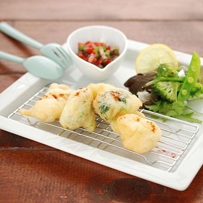 ふるさと納税 三条市 網付きプレート スクエアディッシュ2枚セット アミが分かれるセパレートタイプ【014P040】|y-sf|04