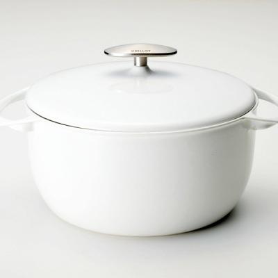 ふるさと納税 三条市 [UNILLOY(ユニロイ)] キャセロール(ホーロー鍋) 22cm 卯の花【070P005】