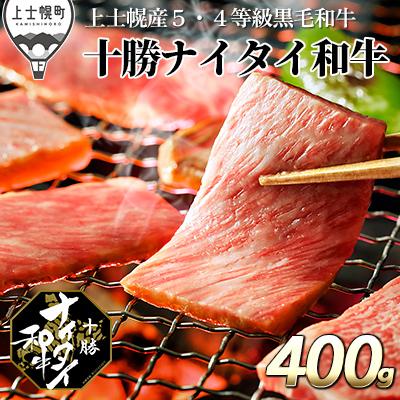 ふるさと納税 上士幌町 十勝ナイタイ和牛 肩ロース焼肉 400g 北海道産 5・4等級黒毛和牛 オレイン酸含有率55%以上