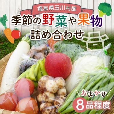 ふるさと納税 玉川村 季節の産直売場の野菜と果物詰め合わせ(小)