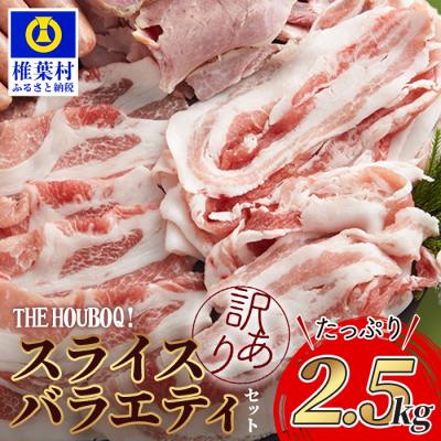 ふるさと納税 椎葉村 [訳あり]THE HOUBOQ 魅力の満足セット 豚肉 スライス肉指定バージョン[合計2.5kg]