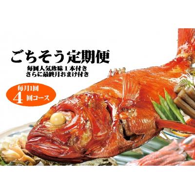 ふるさと納税 東伊豆町 (冷凍) ごちそう定期便 毎月1回×4回+毎回人気の珍味付き F011 / 徳造丸 東伊豆町