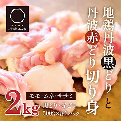 ふるさと納税 加西市 地鶏 丹波 黒どり 切身&amp;丹波 赤どり 切身 各500g 計4パックセット[No5698-1043]