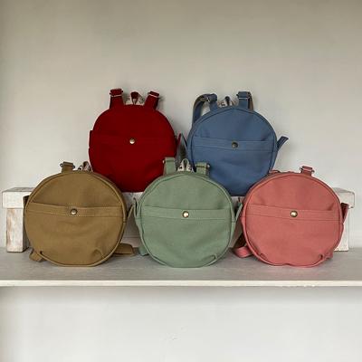 ふるさと納税 下呂市 【CARAVELLE.baby】まんまるリュック 直径20cm(col.コーラル)【74-1】 　